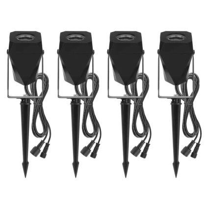 НАБІР 4x LED RGBIC Вулична лампа з регулюванням яскравості LED/7W/230V 3000-6500K IP65 Wi-Fi Tuya