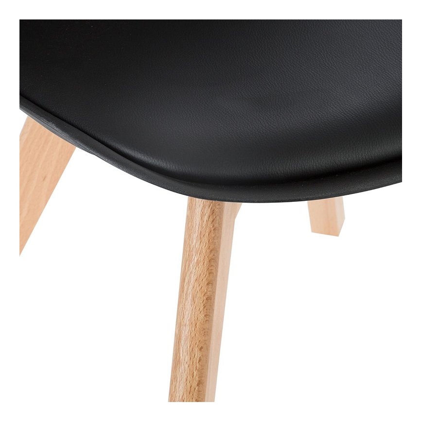 НАБІР 4x Обіднє крісло BAYA бук/чорний