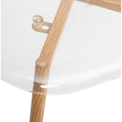 НАБІР 4x Обіднє крісло TAHO коричневий/прозорий