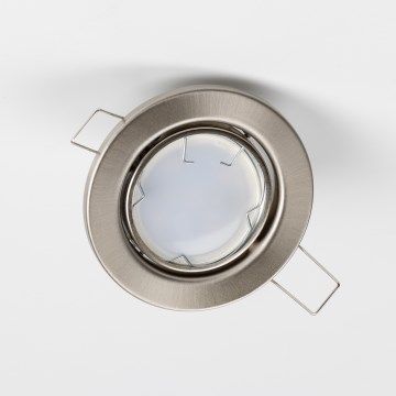 НАБІР 5x стельових вбудованих світильників для ванної кімнати 1xGU10/4W/230V IP23 матовий хром