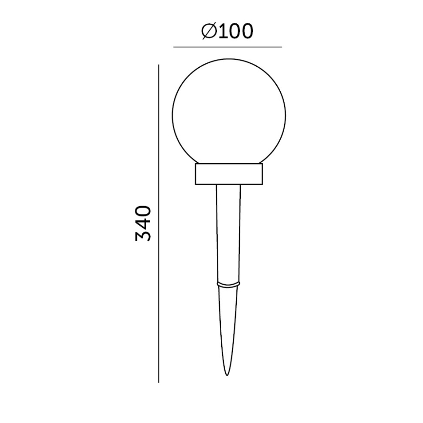 НАБІР 5x Світлодіодний світильник на сонячній батареї 5xLED/0,12W/1,2V 3000K IP44 40 mAh чорний