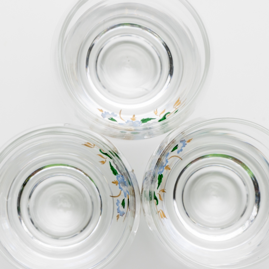 Набір 6x чарка для лікеру прозорий - зразок квітки № 4