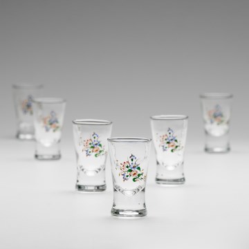 Набір 6x чарка для лікеру з мотивом букета № 3