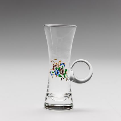 Набір 6x чарка для лікеру з вушком прозорий з мотивом букета № 2