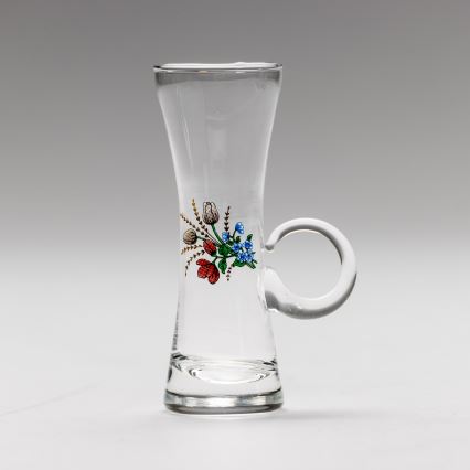 Набір 6x чарка для лікеру з вушком прозорий з мотивом букета № 5