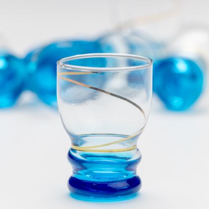 Набір 6x чарки для шотів прозорий синій
