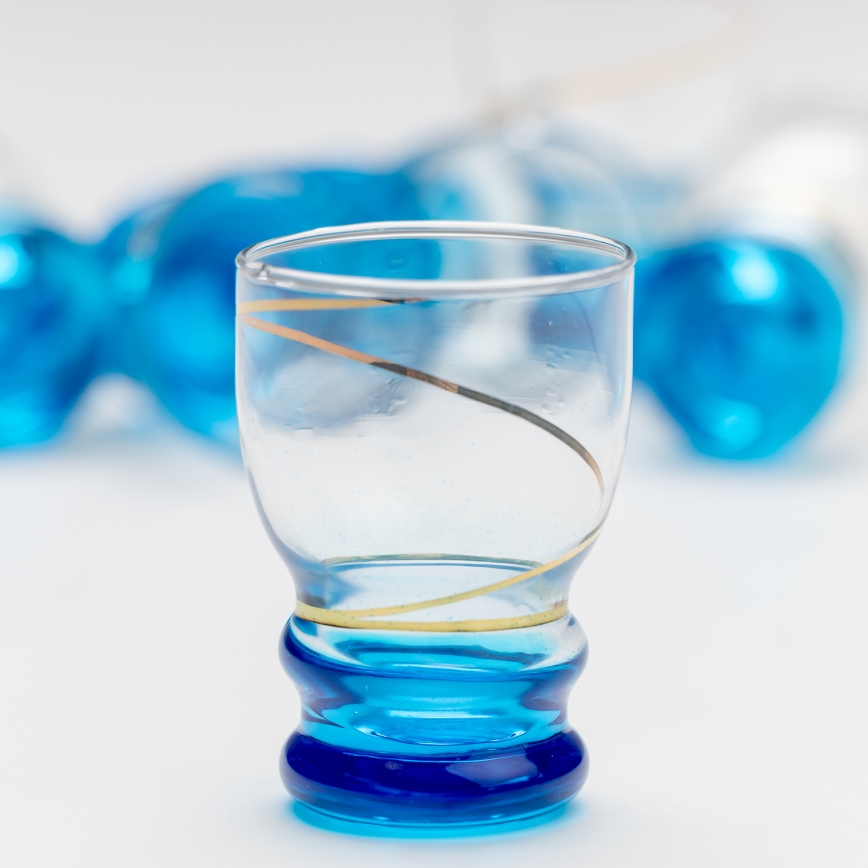 Набір 6x чарки для шотів прозорий синій