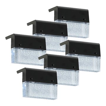 НАБІР 6x LED RGB Настінний світильник на сонячній батареї LED/1W/1,2V 3500K IP65
