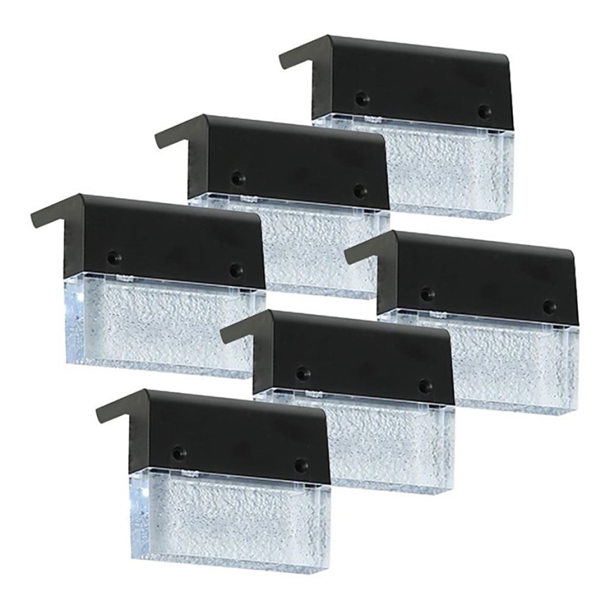 НАБІР 6x LED RGB Настінний світильник на сонячній батареї LED/1W/1,2V 3500K IP65