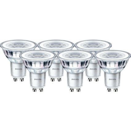 НАБІР 6x Світлодіодна лампочка Philips GU10/4,6W/230V 2700K