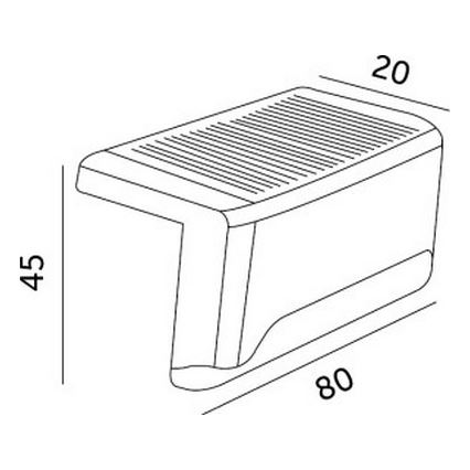 НАБІР 8 шт. світлодіодних сонячних світильників для сходів LED/0,06 Вт/1,2 В 3000K IP44 600 мАг