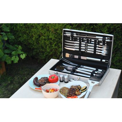 Набір для барбекю з валізкою нержавіюча сталь 30 шт.