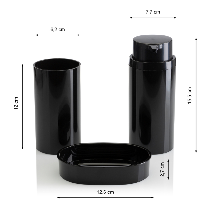 Набір для ванної CARMEN 5 шт. чорний