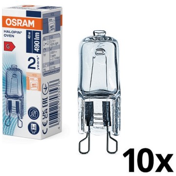 НАБІР із 10 ламп для духовки HALOPIN G9/40W/230V 2700K - Osram