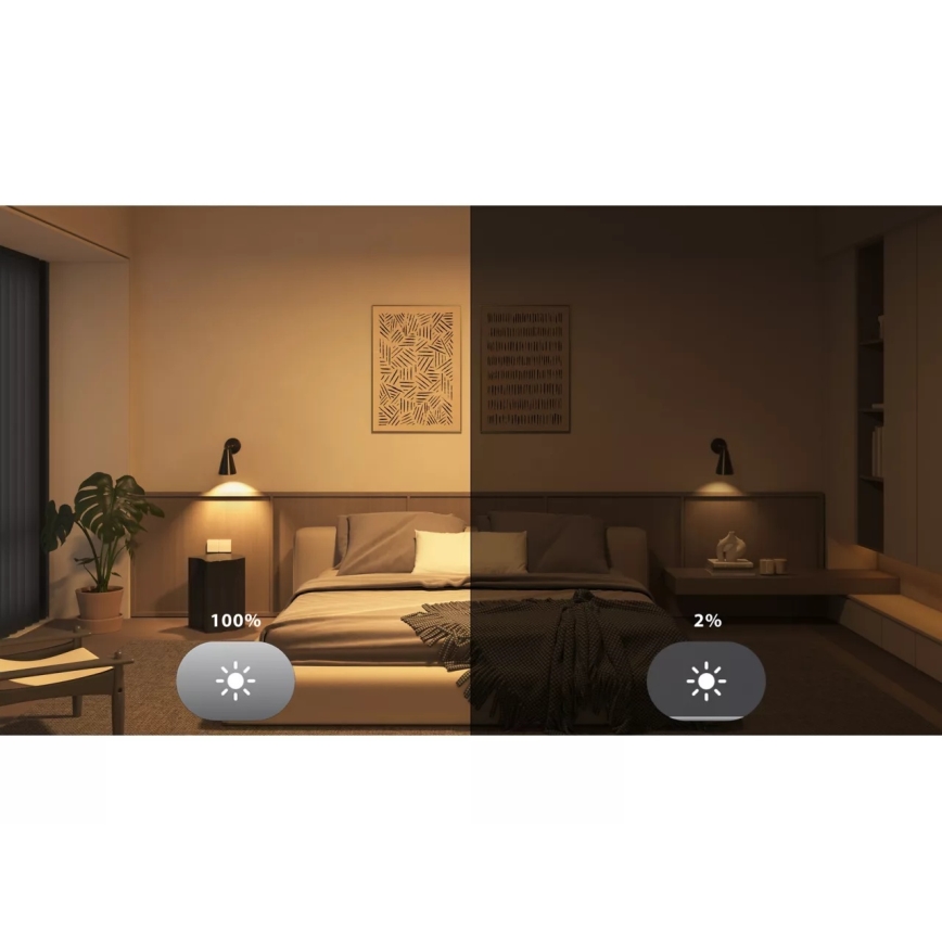 НАБІР 2x світлодіодних затемнюваних ламп Philips Hue WHITE AMBIANCE E27/6W/230V 1000-20000K