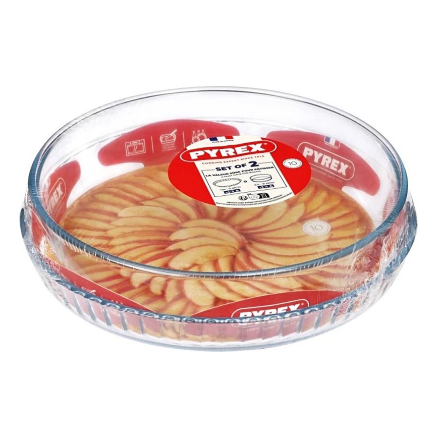 Набір із 2 форм PYREX для випікання пирогів, діаметром 26 і 28 см