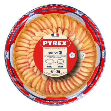 Набір із 2 форм PYREX для випікання пирогів, діаметром 26 і 28 см