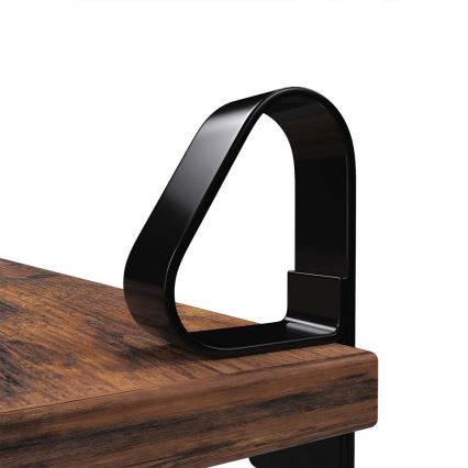 Набір із 2 настінних полиць SHELFY коричнева/чорна