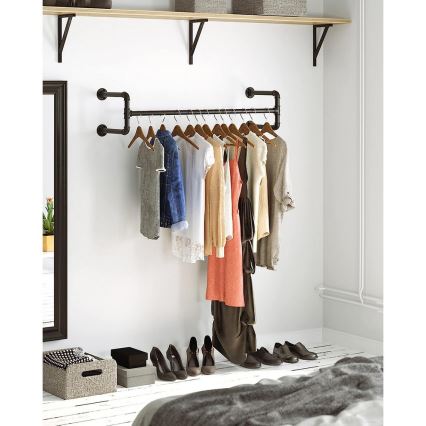 Набір із 2 настінних вішаків для плечиків LINEA, чорний