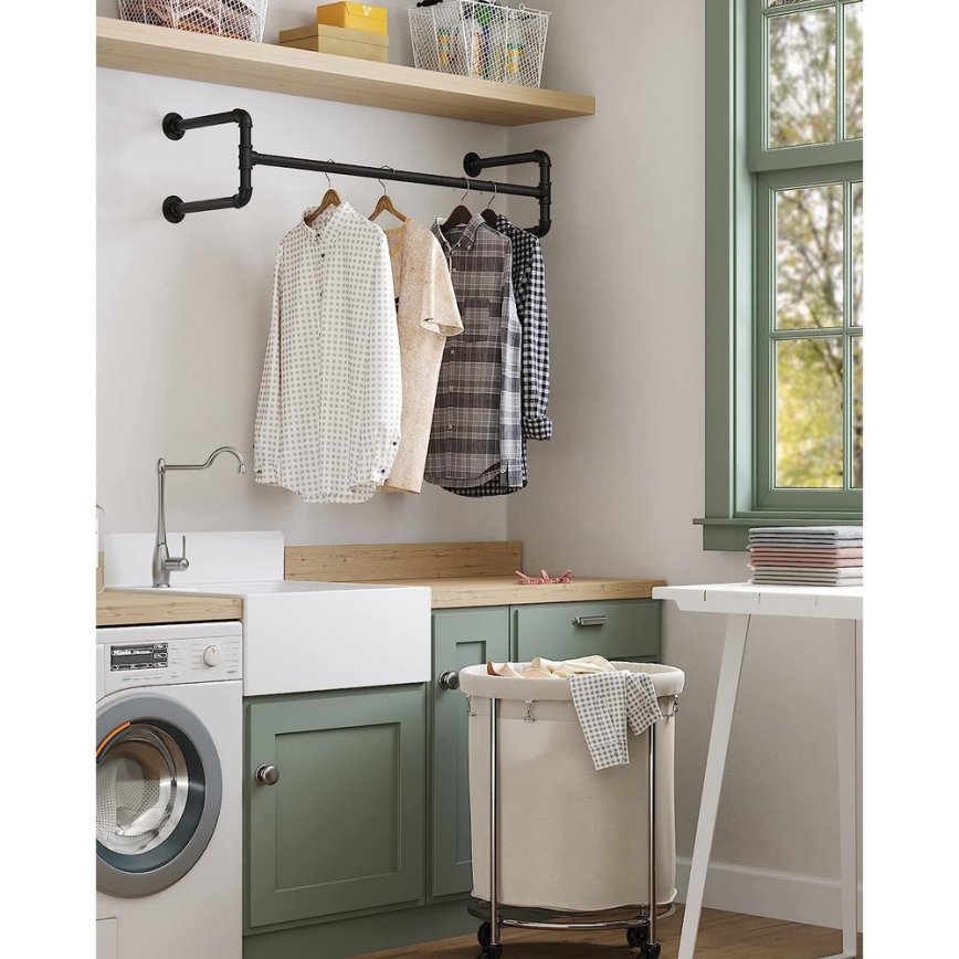 Набір із 2 настінних вішаків для плечиків LINEA, чорний