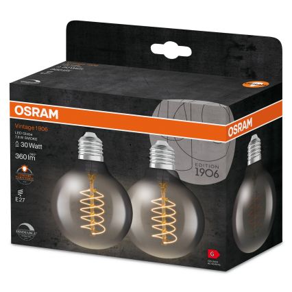 Набір із 2 регульованих LED-ламп VINTAGE FILAMENT E27/7,8W/230V 1800K - Osram
