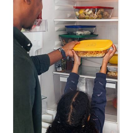 Набір із 2 скляних контейнерів PYREX для зберігання продуктів, 1,2 та 2,5 л