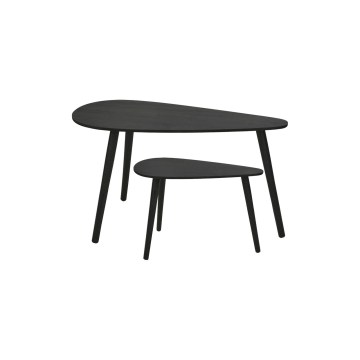 Набір із 2 журнальних столиків SOLE 60/80x30/40 cm, чорний