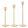 Набір із 3 золотих підсвічників