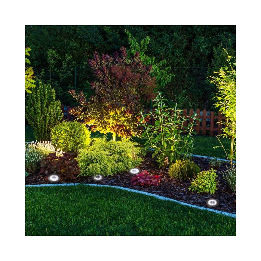 Набір із 4 світлодіодних сонячних ламп CLAVO LED/1xAAA 4000K IP44 300 mAh