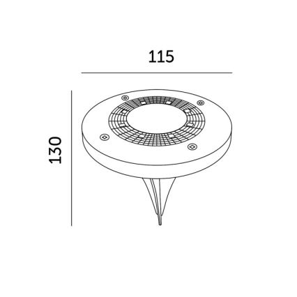 Набір із 4 світлодіодних сонячних ламп CLAVO LED/1xAAA 4000K IP44 300 mAh