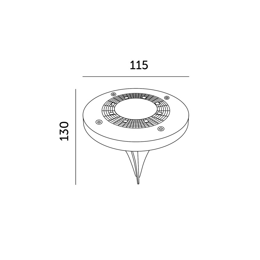 Набір із 4 світлодіодних сонячних ламп CLAVO LED/1xAAA 4000K IP44 300 mAh