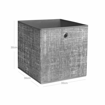 Набір із 6 контейнерів для зберігання CURAN 30x30x30 см, сірий