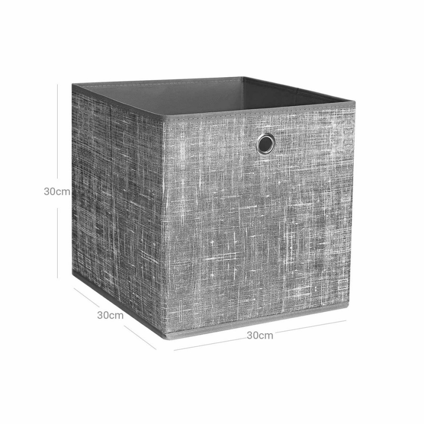 Набір із 6 контейнерів для зберігання CURAN 30x30x30 см, сірий