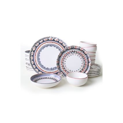 Набір посуду 24 шт. різнокольоровий/кам'яна кераміка