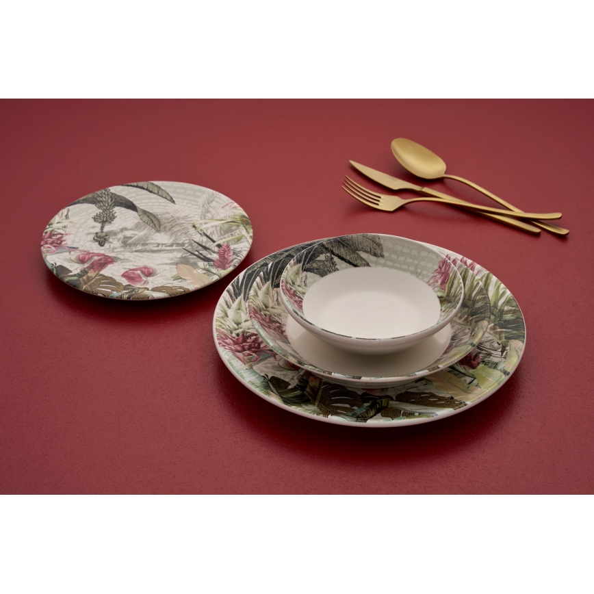 Набір столового посуду 24 шт барвистий/кераміка