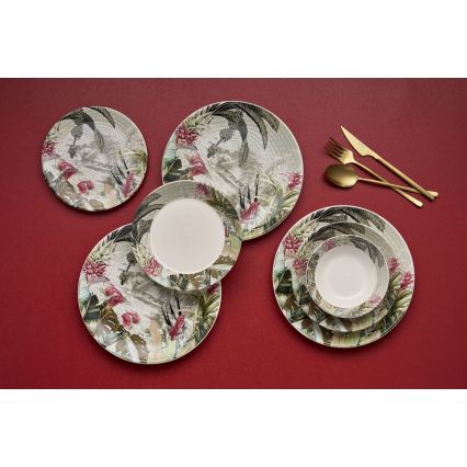 Набір столового посуду 24 шт барвистий/кераміка