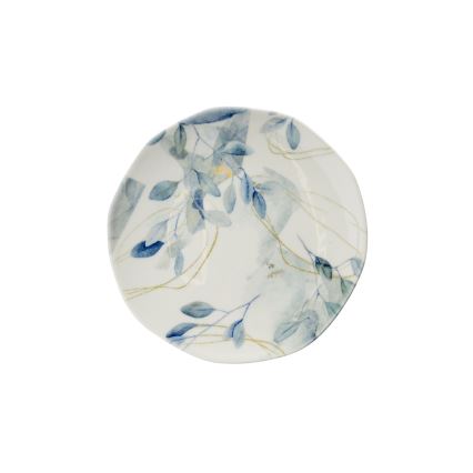 Набір столового посуду, 24 шт., білий/синій, порцеляна