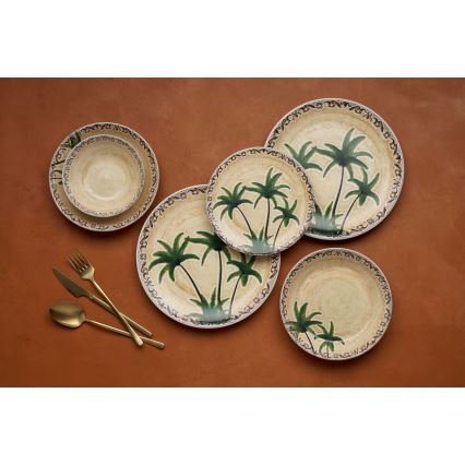 Набір столового посуду 24 шт. різнобарвний/керамічний