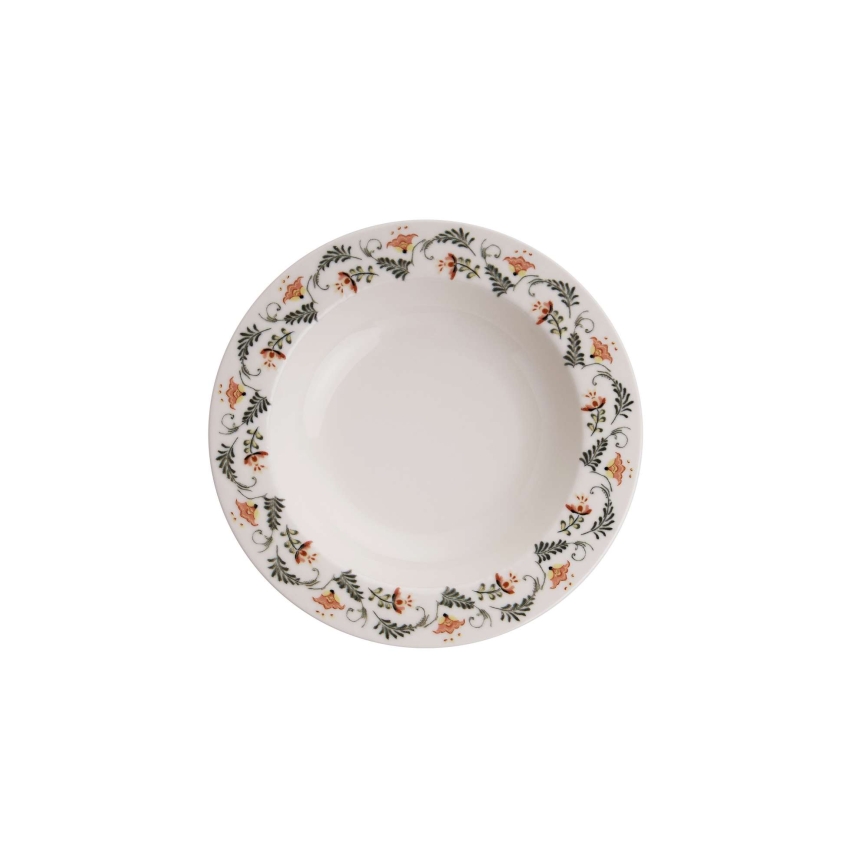 Набір столового посуду — 24 предмети, яскраві кольори, фарфор