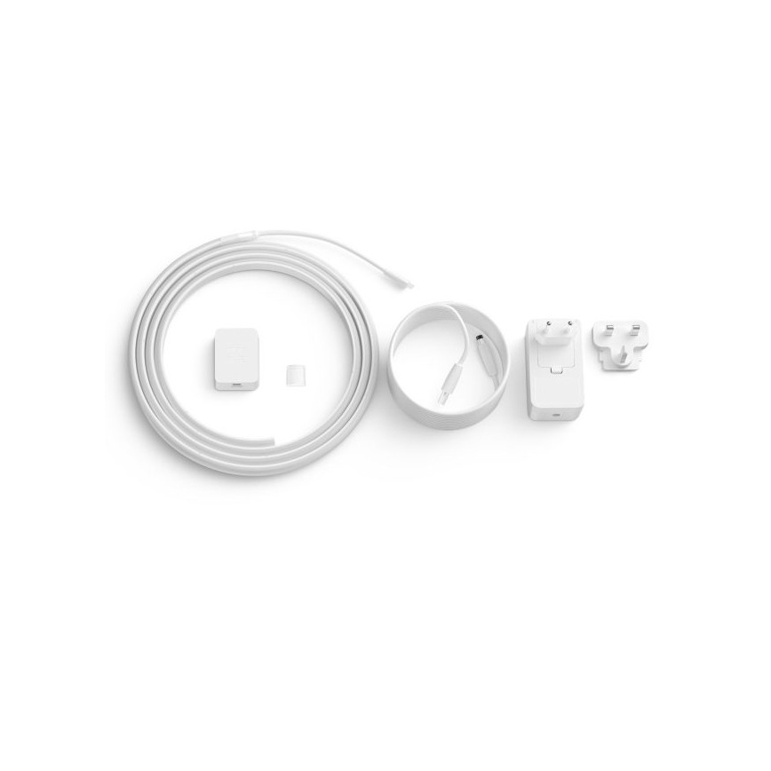 НАБІР - Світлодіодна RGBW стрічка з регулюванням яскравості Philips Hue WHITE AND COLOR AMBIANCE 2 м LED/20W/230V + 4x Лампочка з регулюванням яскравості Philips A60 E27/6,5W/230V 2000-6500K