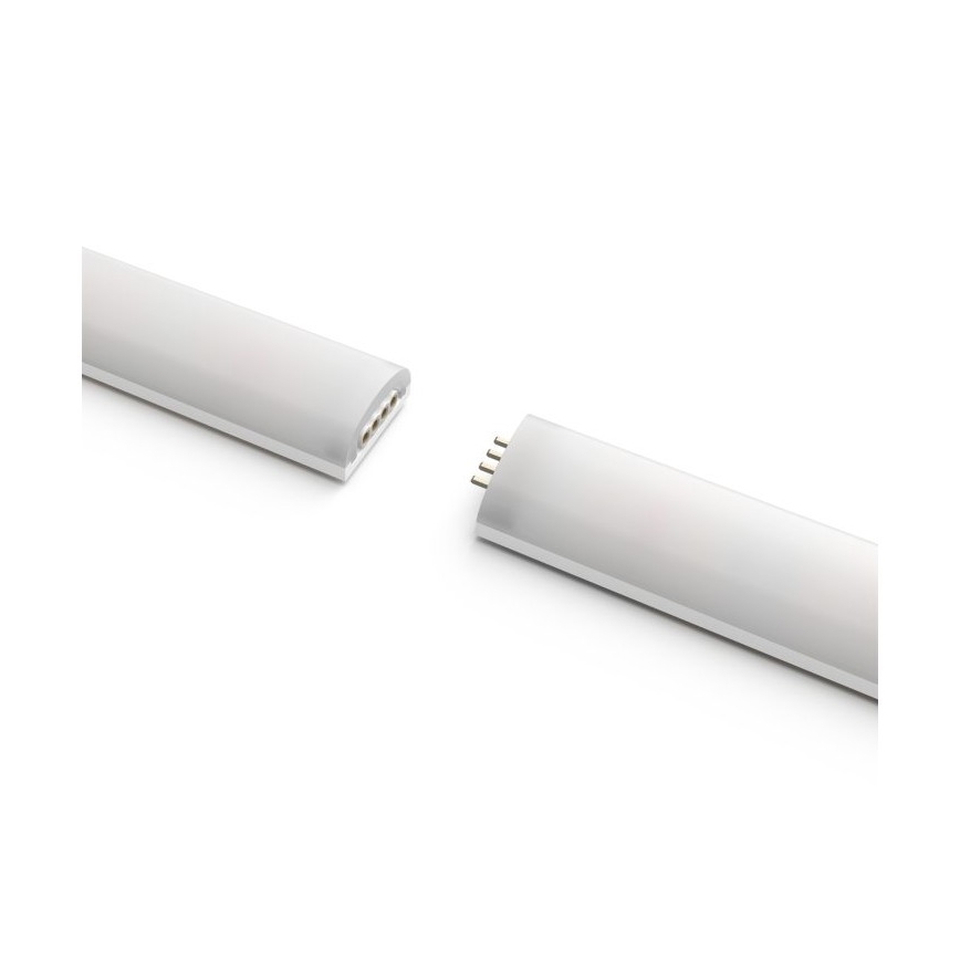 НАБІР - Світлодіодна RGBW стрічка з регулюванням яскравості Philips Hue WHITE AND COLOR AMBIANCE 2 м LED/20W/230V + 4x Лампочка з регулюванням яскравості Philips A60 E27/6,5W/230V 2000-6500K
