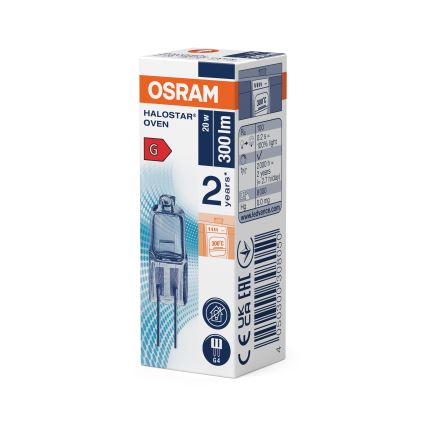 Набір з 10 галогенних ламп для духовки HALOSTAR G4, 20 Вт, 12 В, 2700 К - Osram