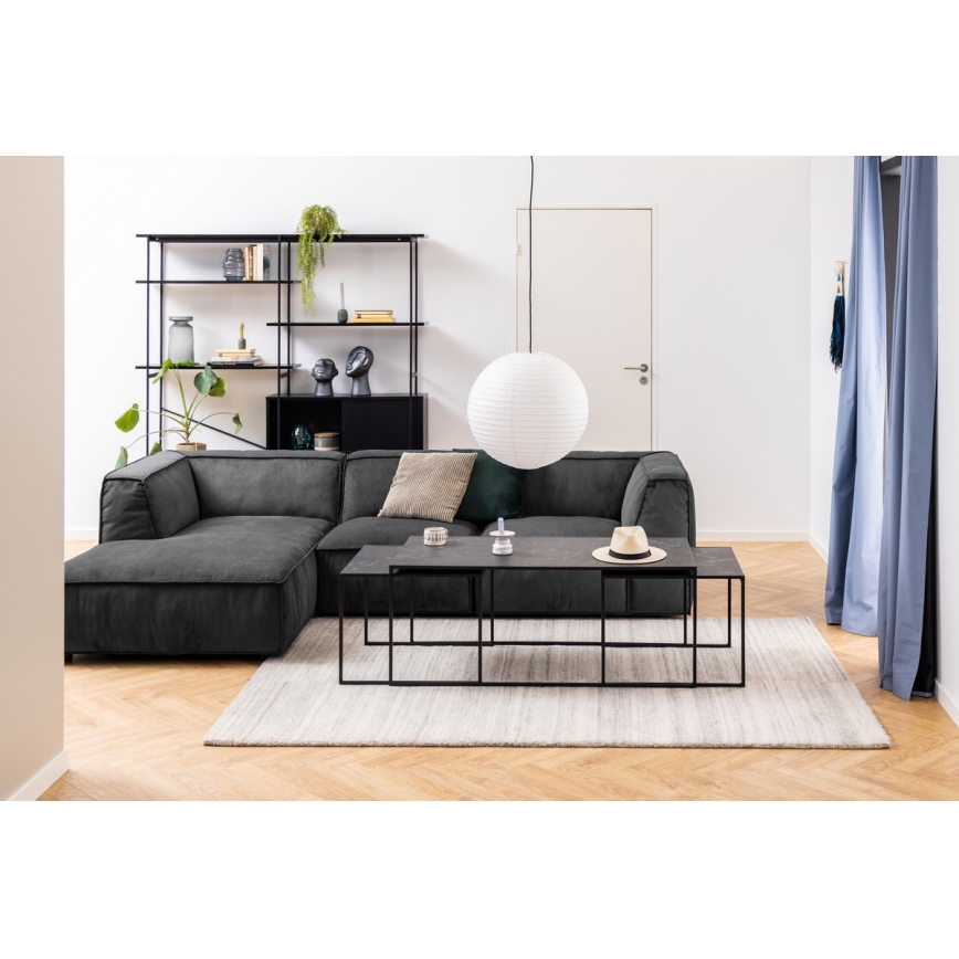 Набір журнальних столиків ALMA, 3 шт., антрацитовий