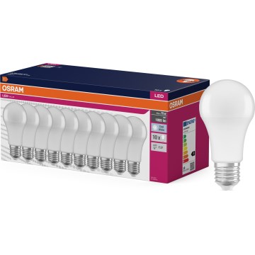 НАБОР 10x светодиодных ламп CLASSIC A75 E27/10W/230V 4000K - Osram
