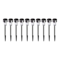 НАБОР 10x Светодиодный светильник на солнечной батарее LED/0,06W/1,2V 6000K IP44