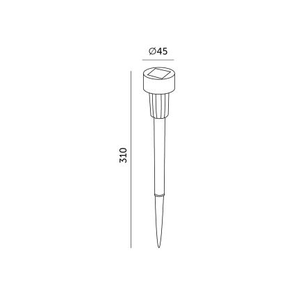 НАБОР 10x Светодиодный светильник на солнечной батарее LED/0,06W/1,2V 6000K IP44