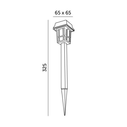 НАБОР 12x Светодиодный светильник на солнечной батарее LED/0,06W/1,2V 1xAA 6500K IP44 100 mAh