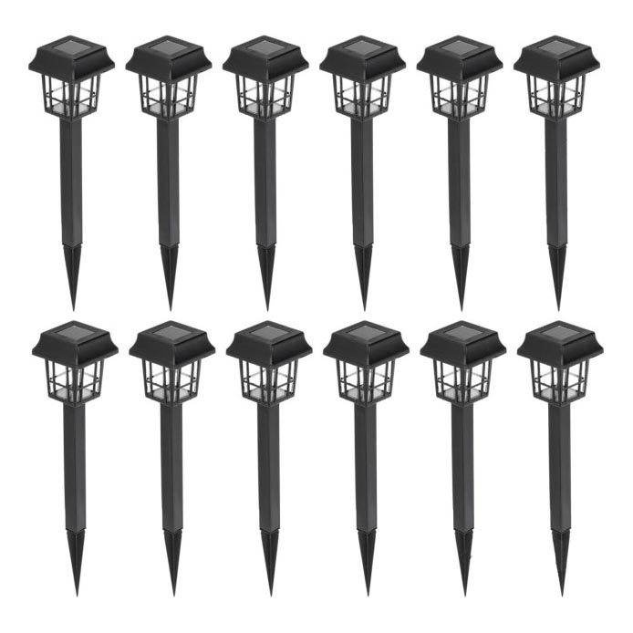НАБОР 12x Светодиодный светильник на солнечной батарее LED/0,06W/1,2V 1xAA 6500K IP44 100 mAh