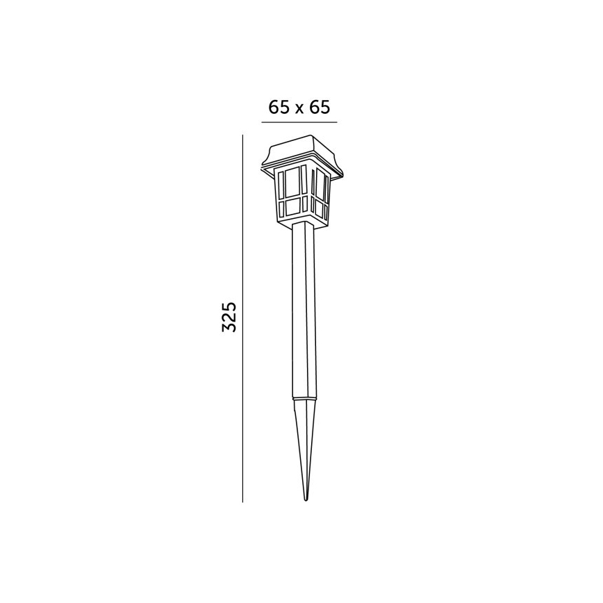 НАБОР 12x Светодиодный светильник на солнечной батарее LED/0,06W/1,2V 1xAA 6500K IP44 100 mAh