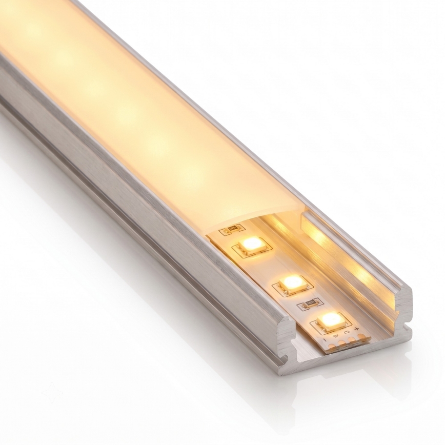 Комплект 1x LED-лента с датчиком движения FLEX LED/3,6 Вт/4xAA 2 м + 2x встраиваемый профиль 1 м серебристый/белый